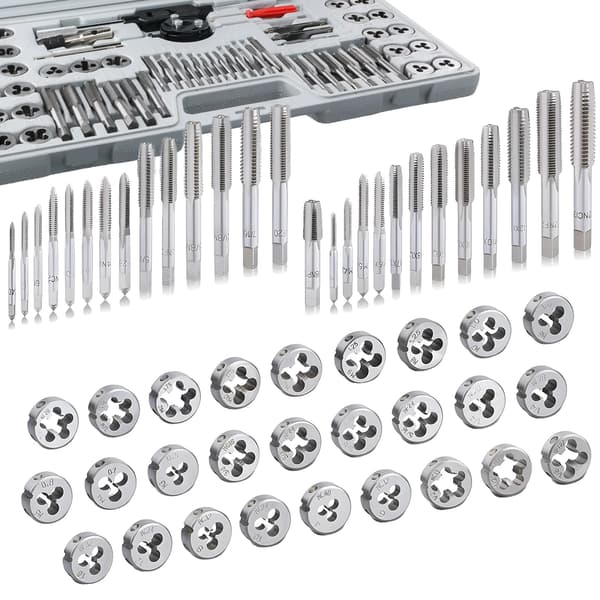 Tap & Die Sæt, Holdbart Stål, Præcisionsydelse,60Pcs Sæt