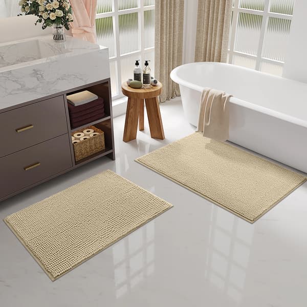 Badmåtte, Super Blød, Hurtigtørrende,60x120, Beige