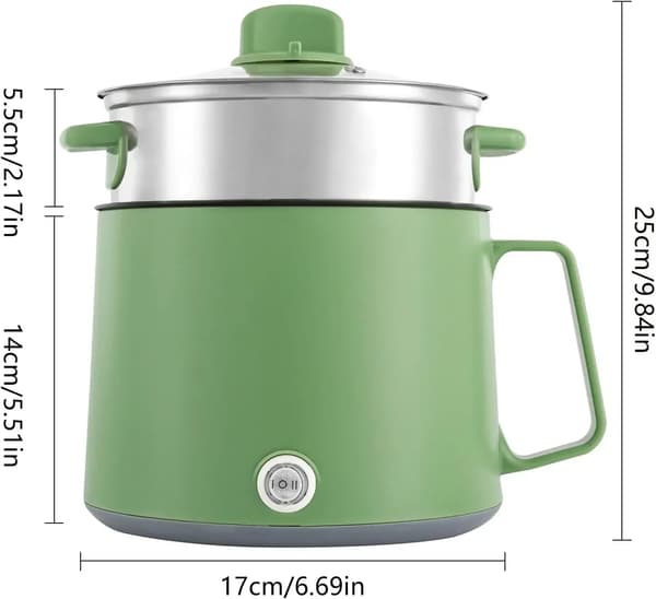 Elektrisk Hot Pot, Multi-Cooker, Bærbart Design,grøn