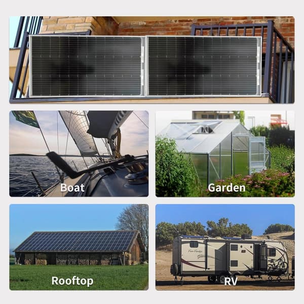 Solpanel, Dubbel-Sidig Teknik, Hög Effektivitet,Bifacial 100w 2st