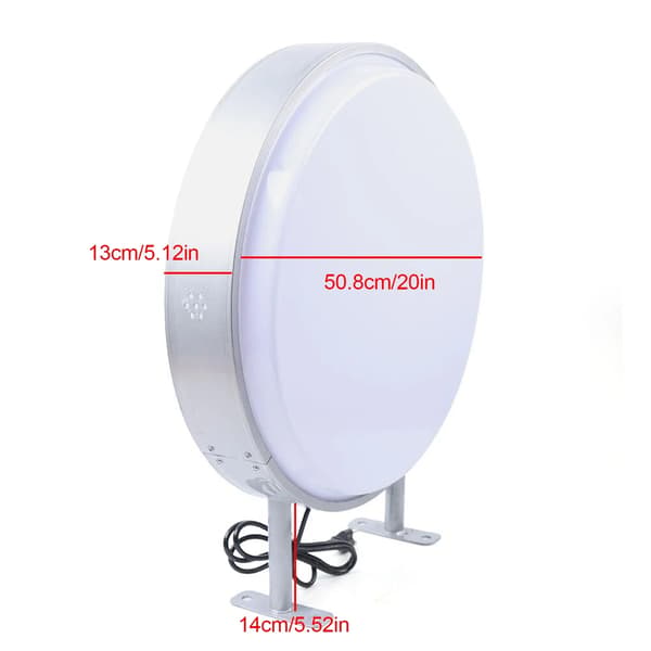 Belyst Lyskasse, Dobbelt-Sidet Display, Vandtæt Design,HVID