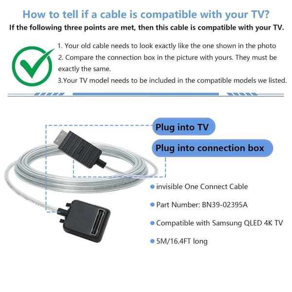 One Connect-kabel, 5 m längd, dubbelkontaktdesign,5m