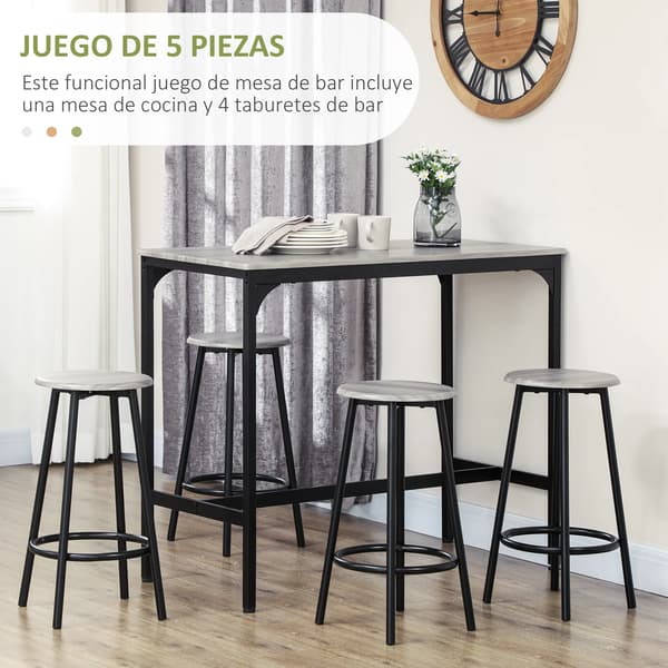 Bord för bar, modern minimalistisk design, plats för 4, GRÅ