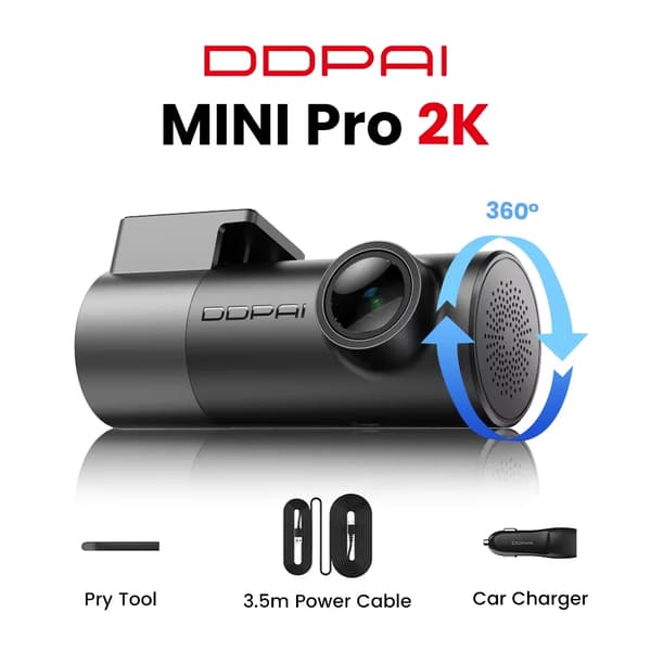 Dash Cam, 2K UHD, Nattvisionsfunktioner,64G SD-kort, MINIPro 2K