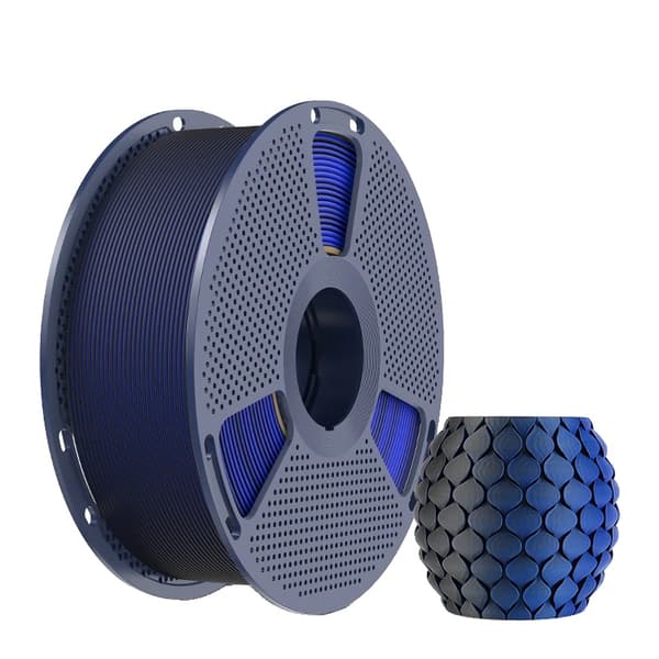PLA Filament, Mat Finish, Høj Præcision 1.75mm,Sort Blå