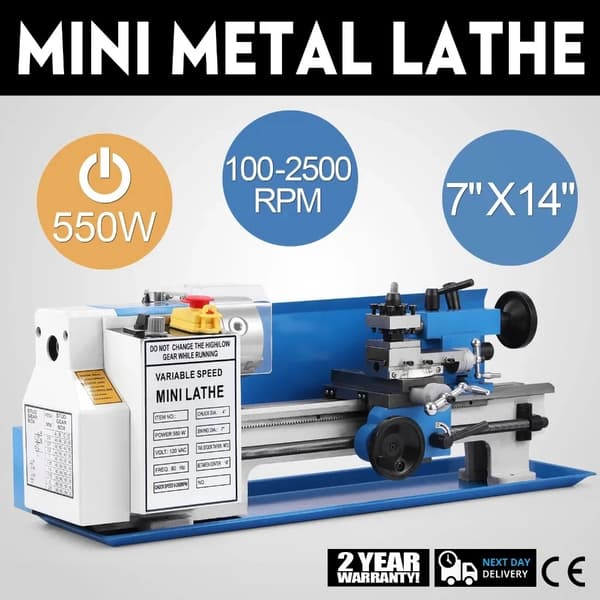Mini Drejebænk, Højhastighedsdrift, Alsidig Metalbearbejdning,220V