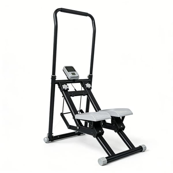 Trappe Stepper, Justerbar Højde, Sammenklappeligt Design,sort