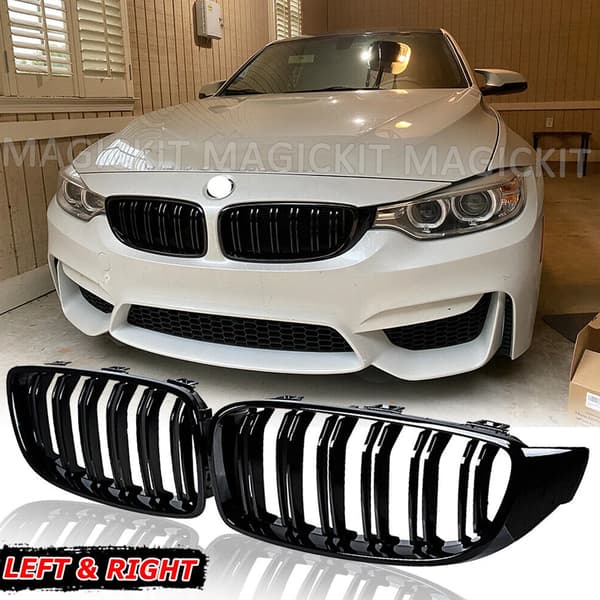 Racinggrill, OEM-passform, hållbar ABS-plast,Dubbel Slat