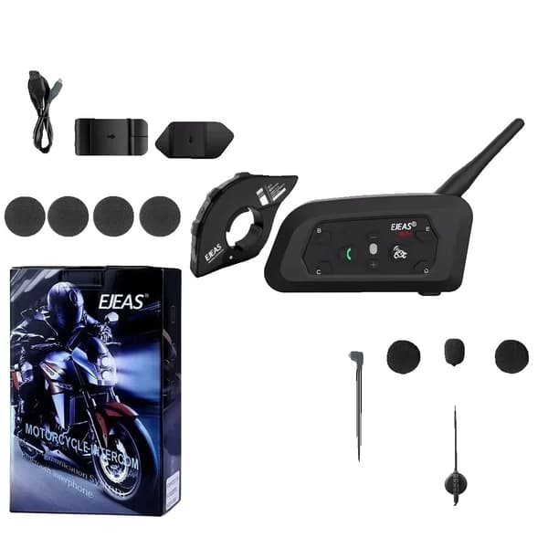 Motorcykel Intercom, 800M Räckvidd, Bluetooth Anslutning,1PC med 1 EUC