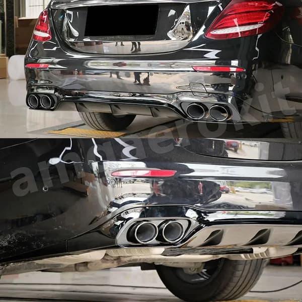 Bakre stötfångardiffusor, AMG E53-stil, förbättrad estetik,som visas