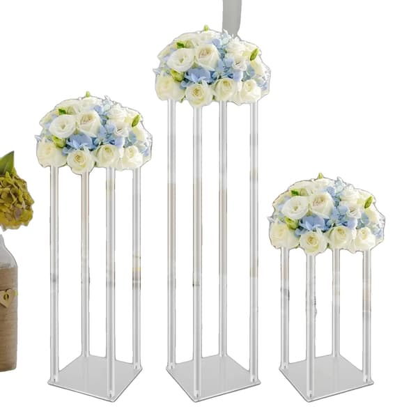 Acryl Blomsterstande, Stabil Base, Alsidig Brug,HVID