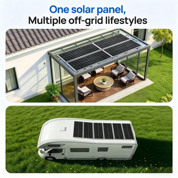 Solpanel, Høj Effektivitet, Holdbart Design,120W 1PCS KIT