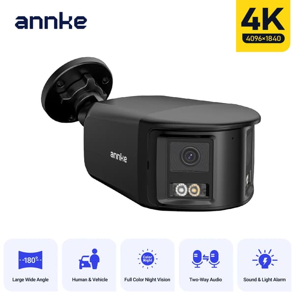 Säkerhetskamera, Dubbelobjektiv, 180° Vidvinkel,1PC Typ2