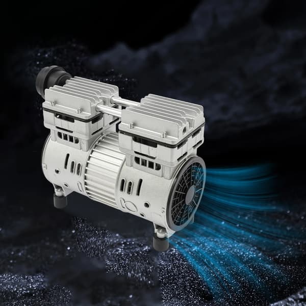 Luftkompressor, 750W Effekt, Tyst Drift,Silver