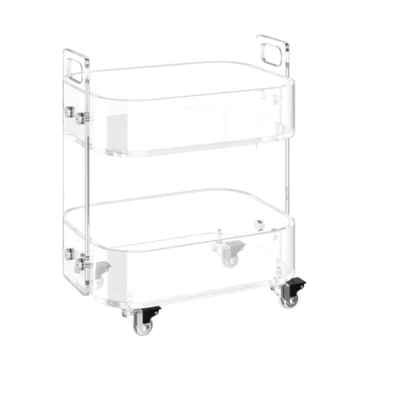 Akrylbord, 2-nivådesign, mobila hjul,2 nivåer