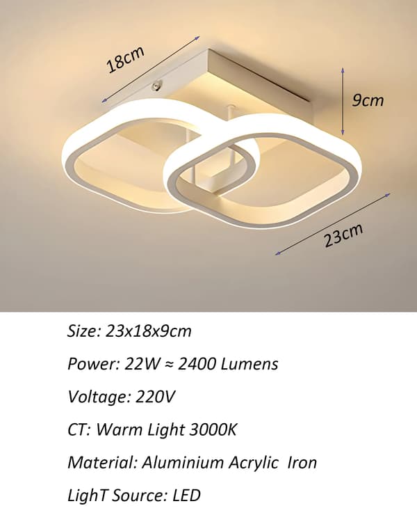 Loftlampe, Varm Hvid LED, Moderne Design,A7110, M