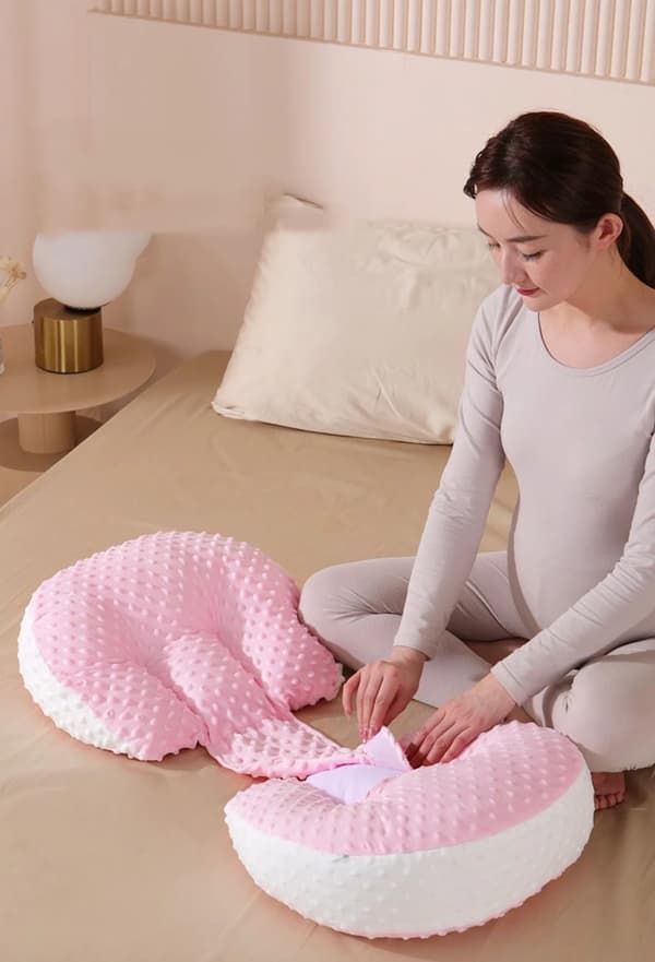 Graviditetskudde, Justerbar Bredd, Ergonomisk Design,rosa