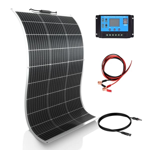 Solpanel System Kit, Monokrystallinsk Konstruktion, Nem Installation,12V 100W kit