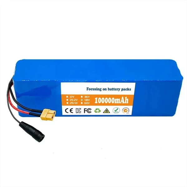 Litiumjonbatteri, 100Ah kapacitet, 48V kompatibilitet, XT30 JST-laddare