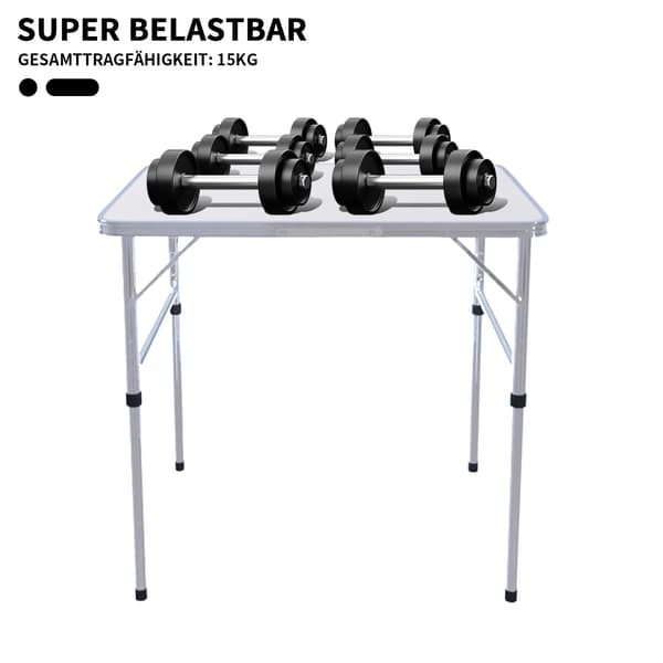 Fällbart Campingbord, Höjdjusterbart, Lättviktsdesign,Fällbord för camping