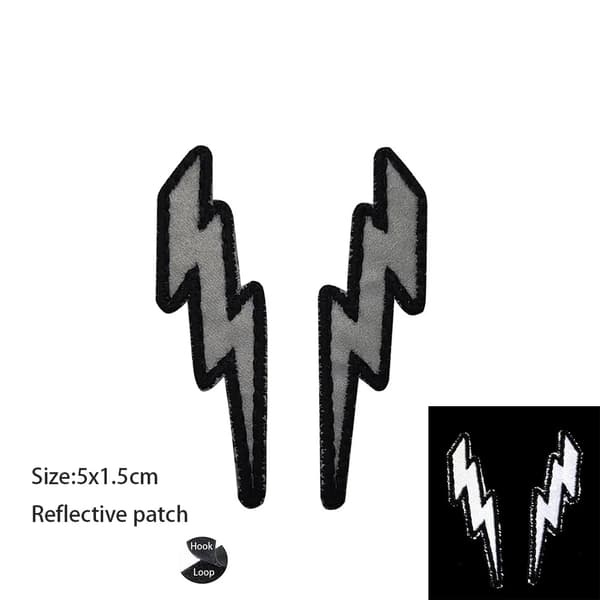 Broderet Patches, Tilpasselig, Luminøs Funktion,Reflekterende patch  2