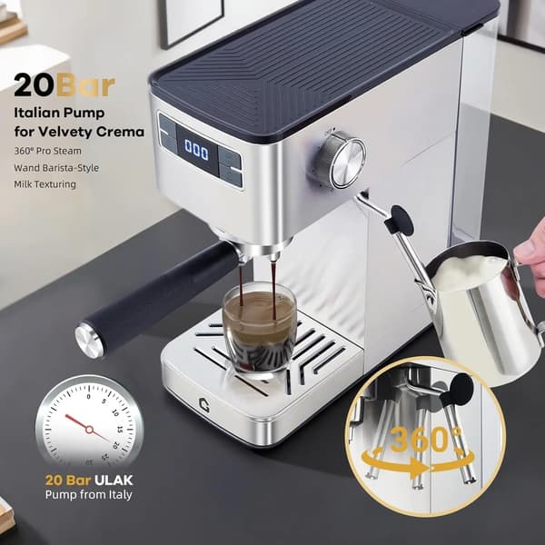 Espressomaskin, Integrerad mjölkskummare, Digital display,EU