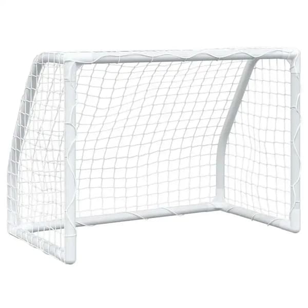 Fodboldmål, Metal Konstruktion, Bærbart Design,Hvid