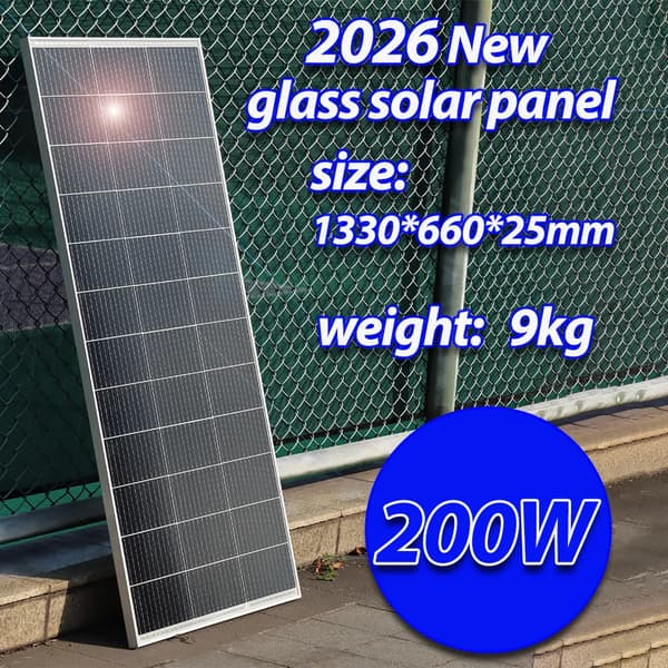Solpanel, Monokristallint Material, Hög Effektivitet,200W 1330x660mm