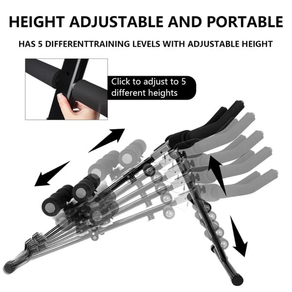 Ab Trainer, Fällbar Design, Multifunktionell Träning,svart