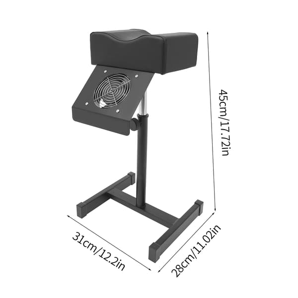 Fodstøtte, Ergonomisk Design, Justerbar Højde,sort