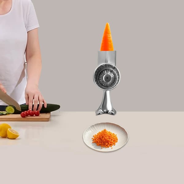 Grönsaksskärare, Rostfritt Stål, Rotationsrivare,Silver