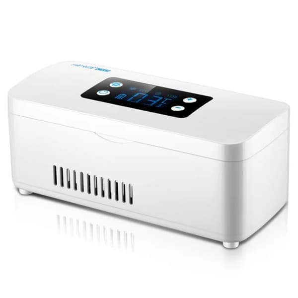 Insulin Kylbox, LCD-display, Resvänlig Design,vit