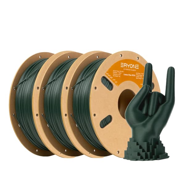 3D-printer filament, kulfiber materiale, 320 meter længde,PETG-CF Olivengrøn