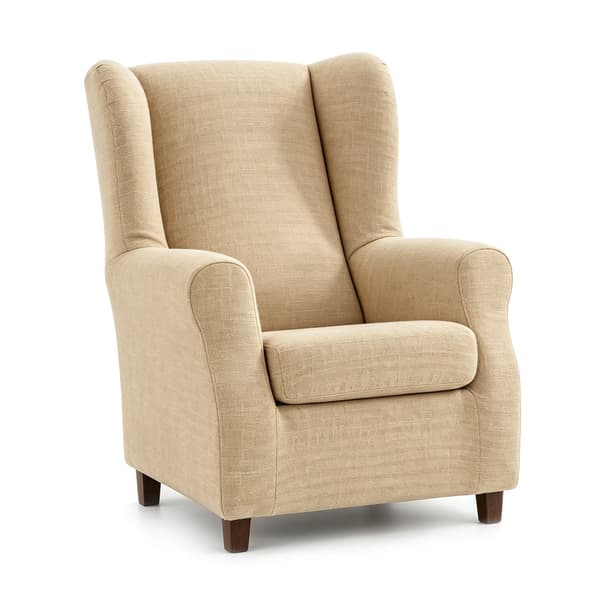 Stolsöverdrag, Blandning av bomull och polyester, Halkfri design,Mörk khaki