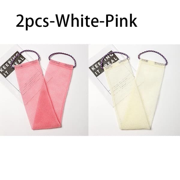 Badsvamp, Exfolierande Design, Mångsidig Användning,2st-Vit-Rosa