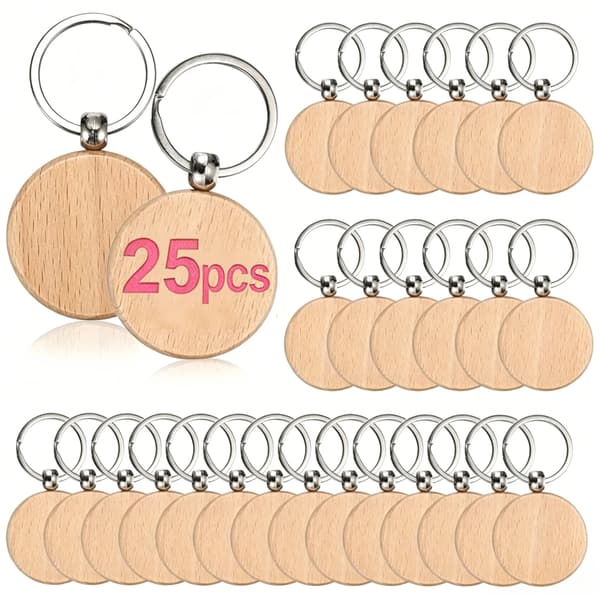 Tränyckelring, Anpassad Gravyr, Elegant Design,25pcs