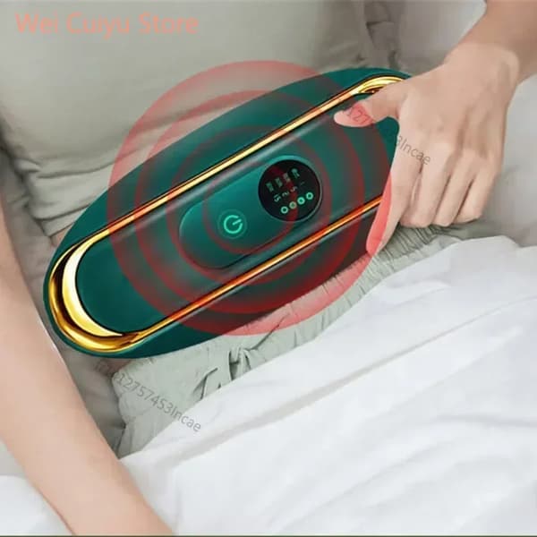 Kropsslankende Massager, Vibration, Varm Terapi,HvidA