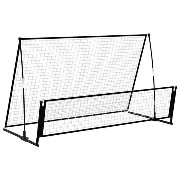 Rebounder Mål, Holdbart Stål, Alsidig Træning,Sort