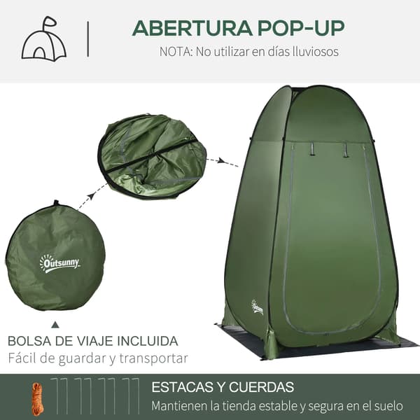 Campingtält, Pop-Up Design, UV-Skydd, grön