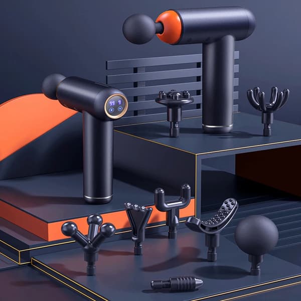 Massagepistol, Justerbara hastigheter, Lättviktsdesign, Grå