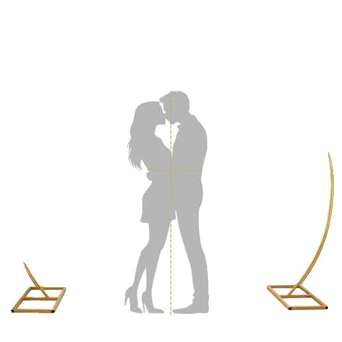 BackDrop Bue, Holdbart Metal Design, Nem Samling,2.0 x 1.8M, Guld