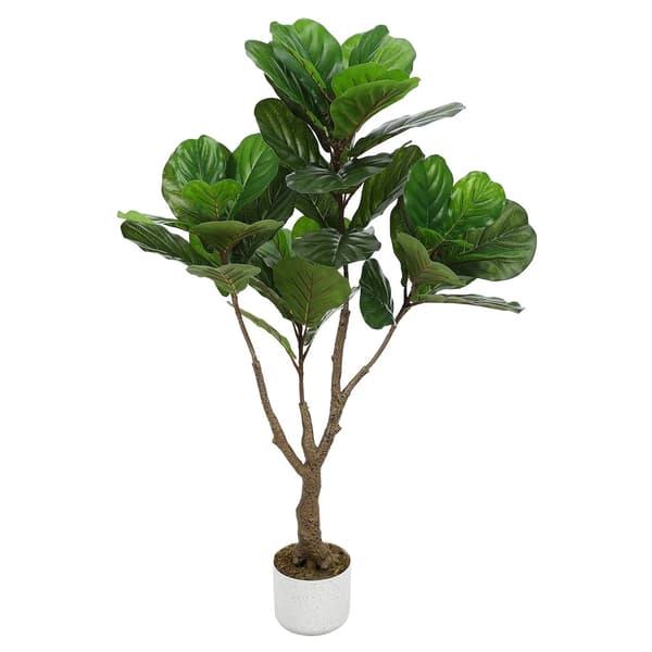 Fiddle Leaf Fig Træ, Livagtig Design, Indendørs Dekoration,Grøn