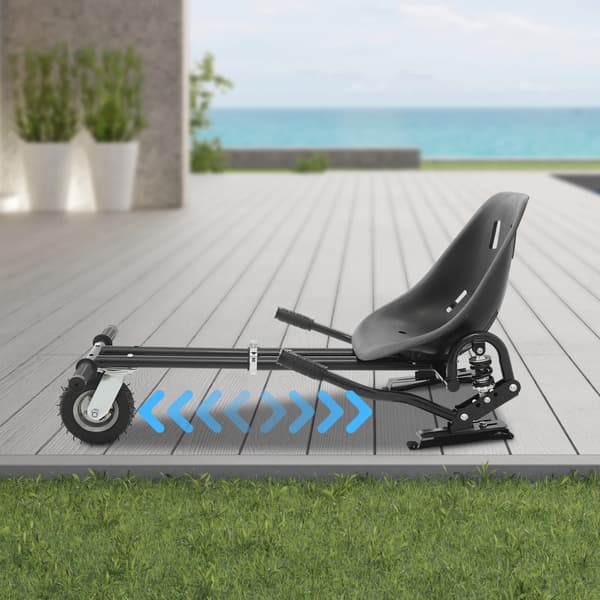 Hoverboard sædebeslag, justerbar stang, dual støddæmper,sort