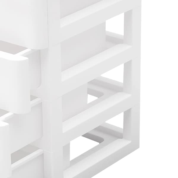 Förvaringslåda, Högkvalitativt PP-material, Rektangulär Design, 4 Lådor, Översta Plattform, Organiserar Kontorsmaterial