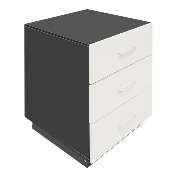 Natsbord, 3 Skuffer, Moderne Design,sort