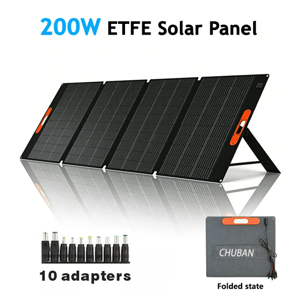 Solpanel, Fällbar, Vattentät Design,200w