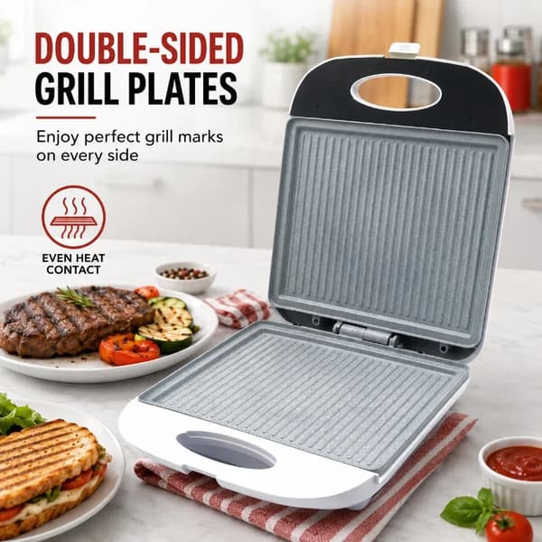 Elektrisk Grill, Non-Stick Overflade, Hurtig Madlavning,6107