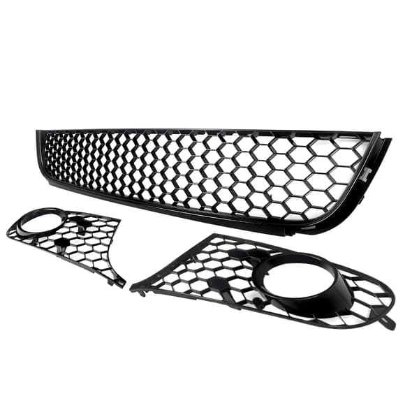 Grillmontering, Honungskakedesign, Högkvalitativt Material,Svart