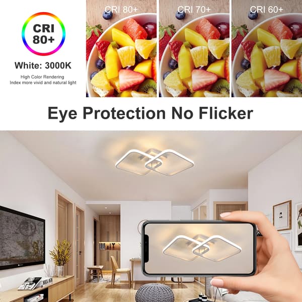 Loftlampe, 42W LED, Varm Hvid,3000K