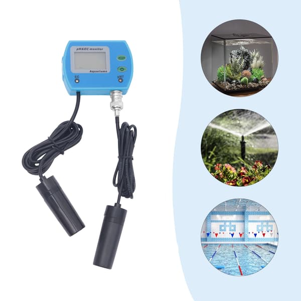 pH Meter, Dobbelt Målekapacitet, Præcise Målinger,Blå
